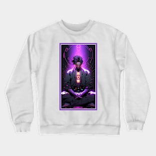 Anime Hero Power Meditation | Quality Anime Artwork | Anime Power Energy Meditation |  Manga Anime Art Crewneck Sweatshirt